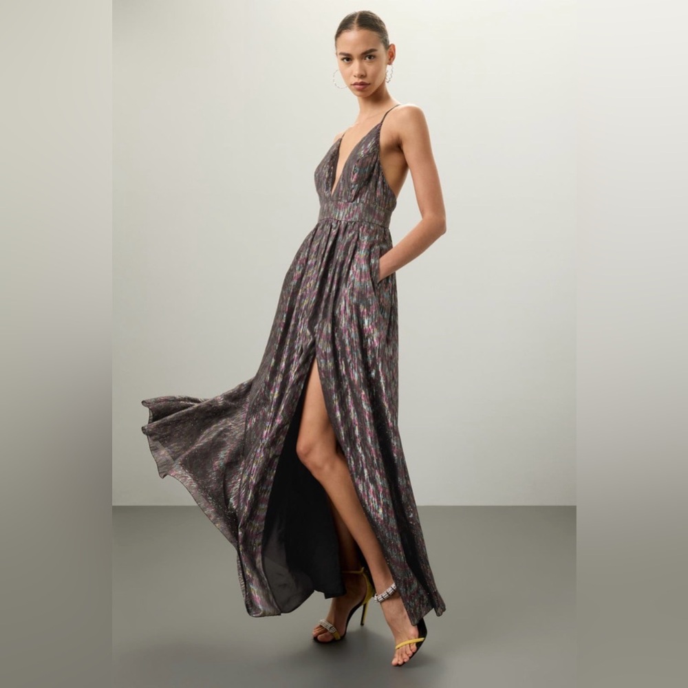 Aidan Mattox Multicolor Maxi Dress
